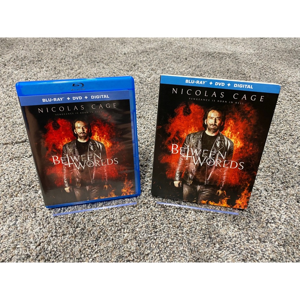 Lionsgate Between Worlds Blu-ray DVD Nicolas Cage Excellent Slipcover Thriller